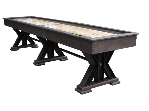 Berner 16' "The Weathered" Shuffleboard Table in Black Oak