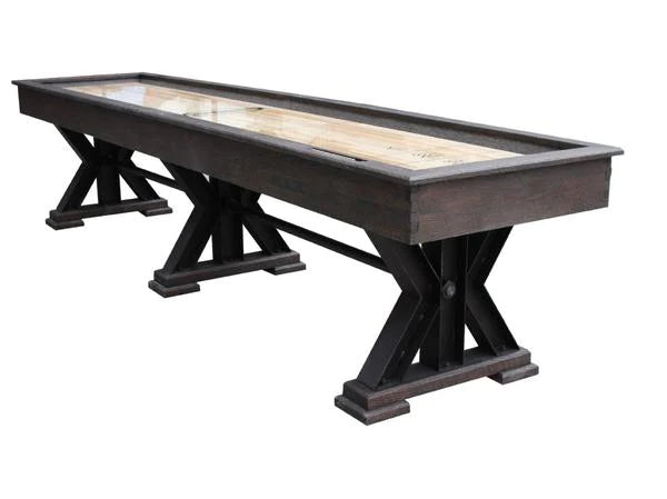 Berner 22' "The Weathered" Shuffleboard Table in Black Oak